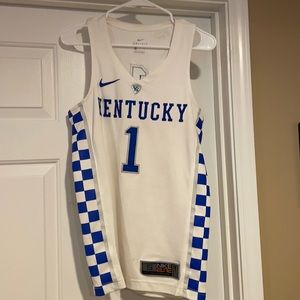 University of Kentucky #1 basketball white Jersey